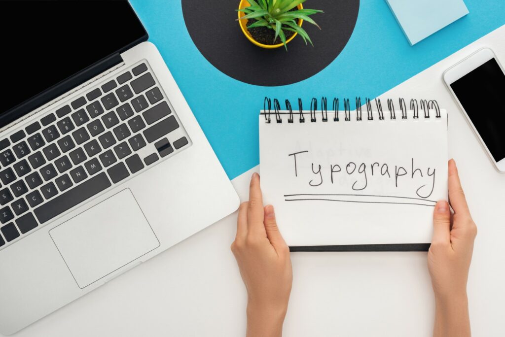 lettrage typographique